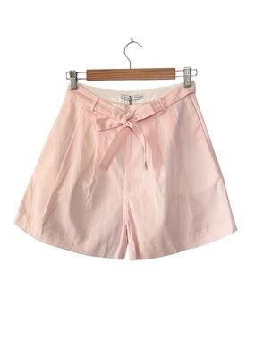 English Factory Pink High Waisted Tailored Shorts Side Zip Minimalist NWT